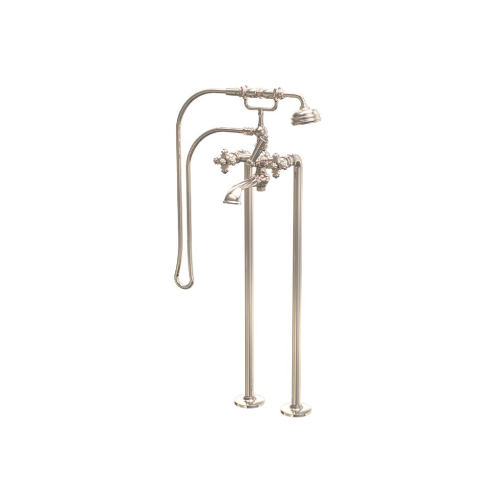 Cruciform Floor Mount Tub Filler